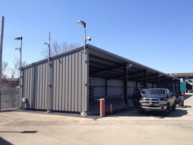 Finished project besides a car - Constructions in New Castle, PA