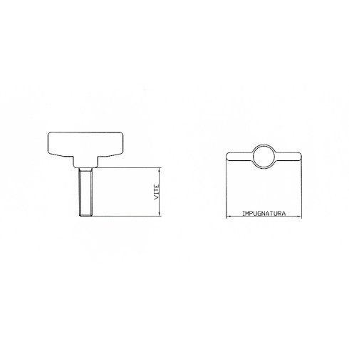 Wingnut with screw