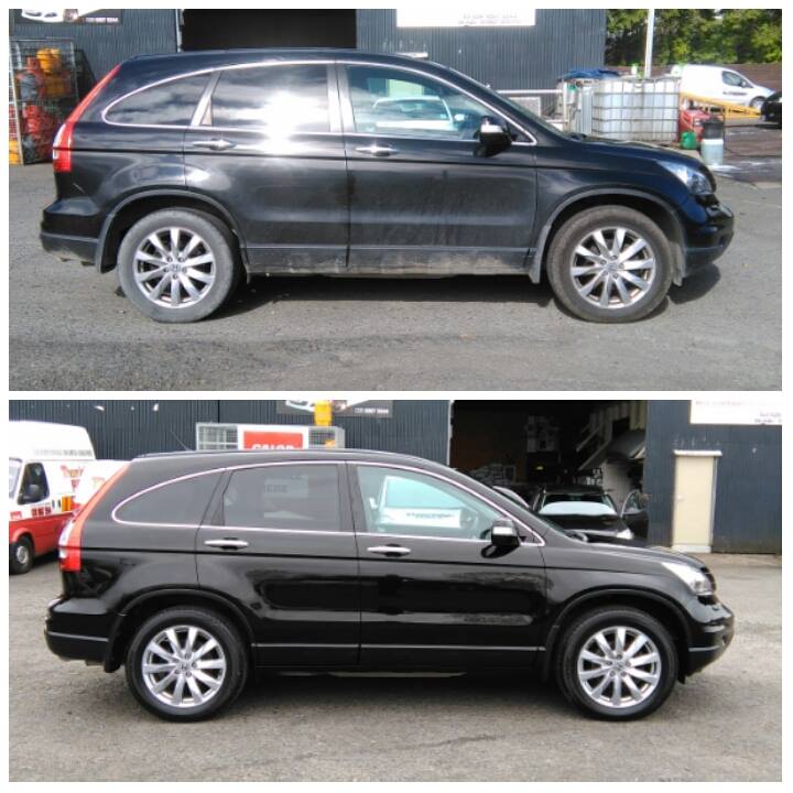 black clean car