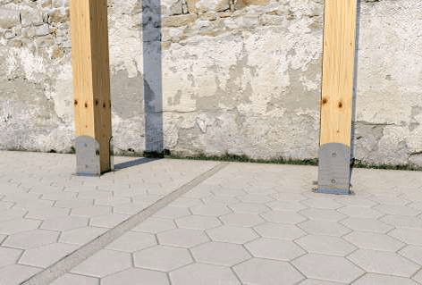 staffe in legno per pilastri