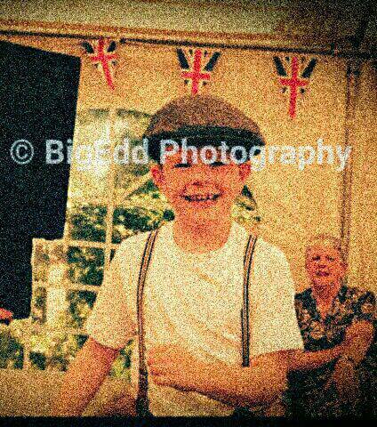 A boy smiling