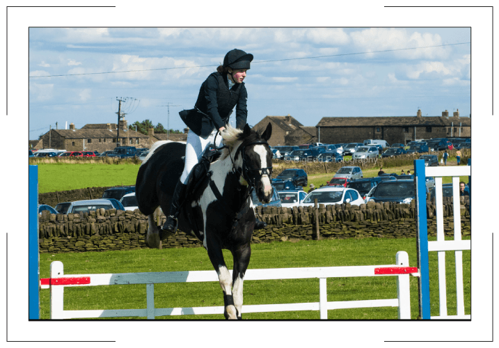 A jockey riding the horse