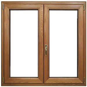 finestra in PVC con effetto legno