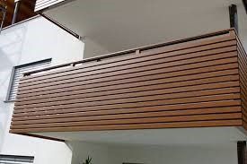 parapetto in alluminio effetto legno