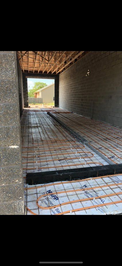 Heated floor lines