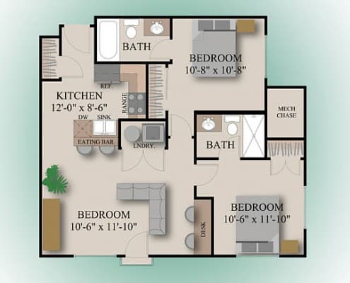 Westpark apartments near CSU -floor plans