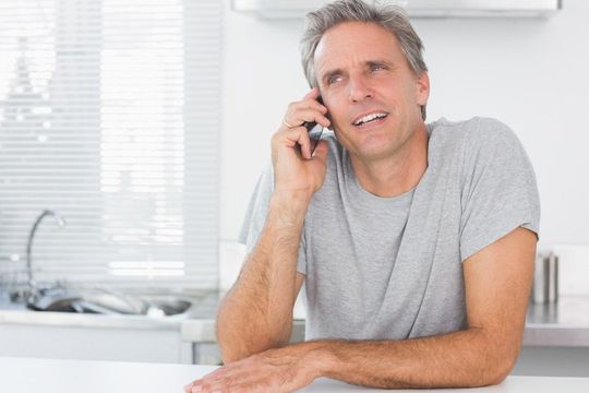 happy man making phone call happy man making phone call