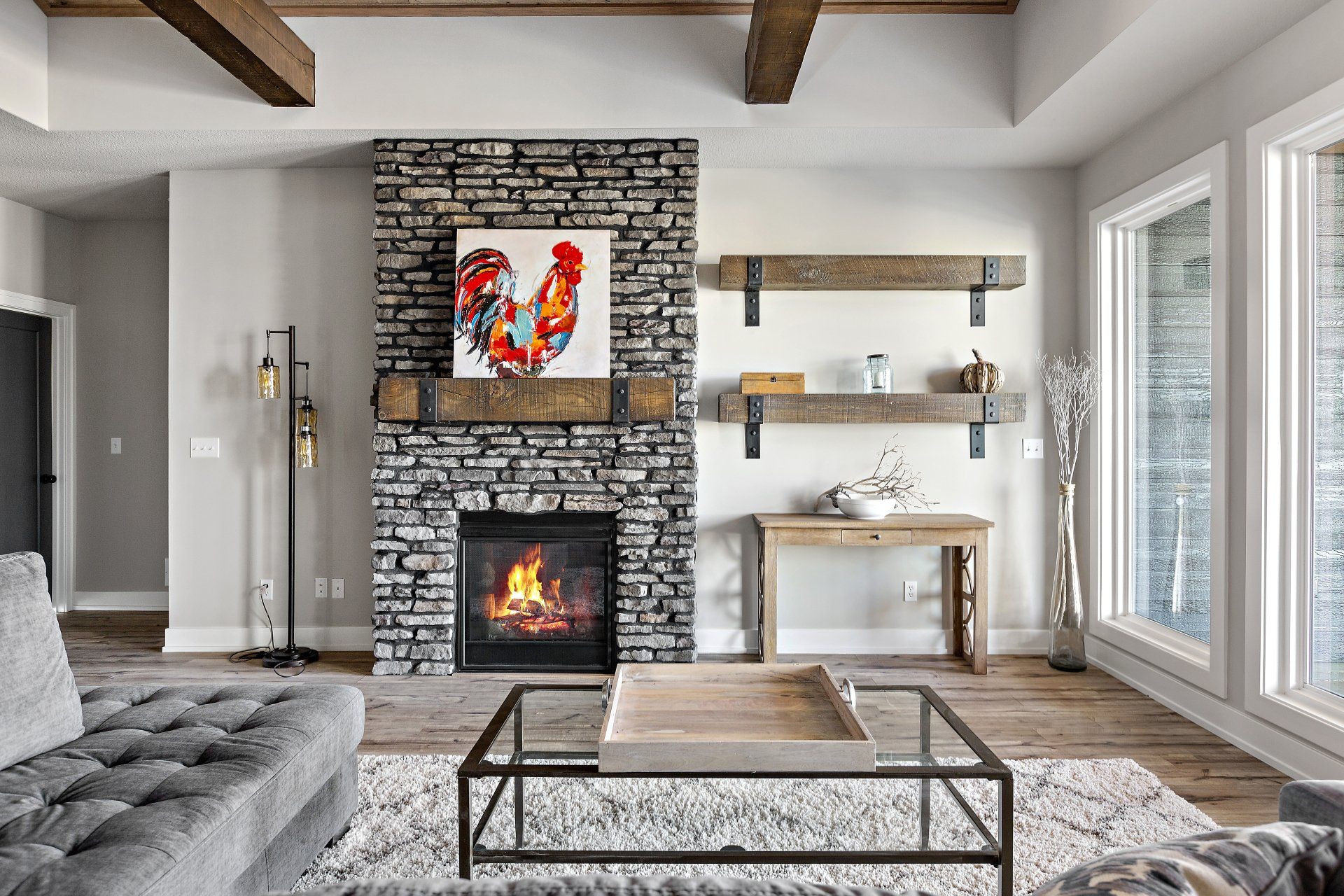 Custom Living Room by Timberwood Homes
