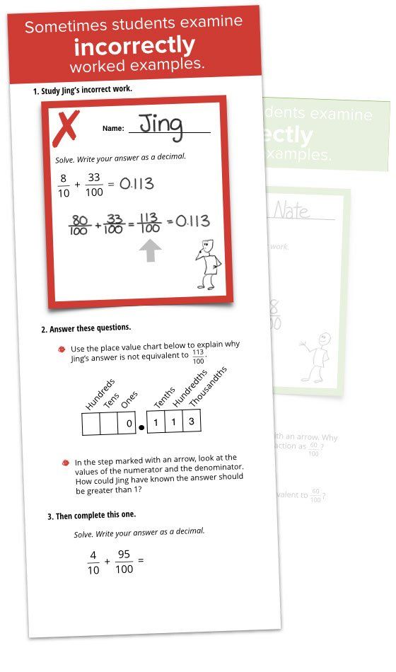 Inorrectly-worked Example
