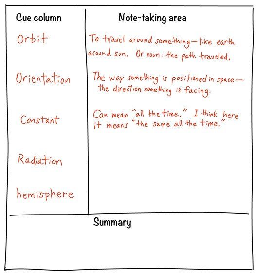 Cornell Notes Example