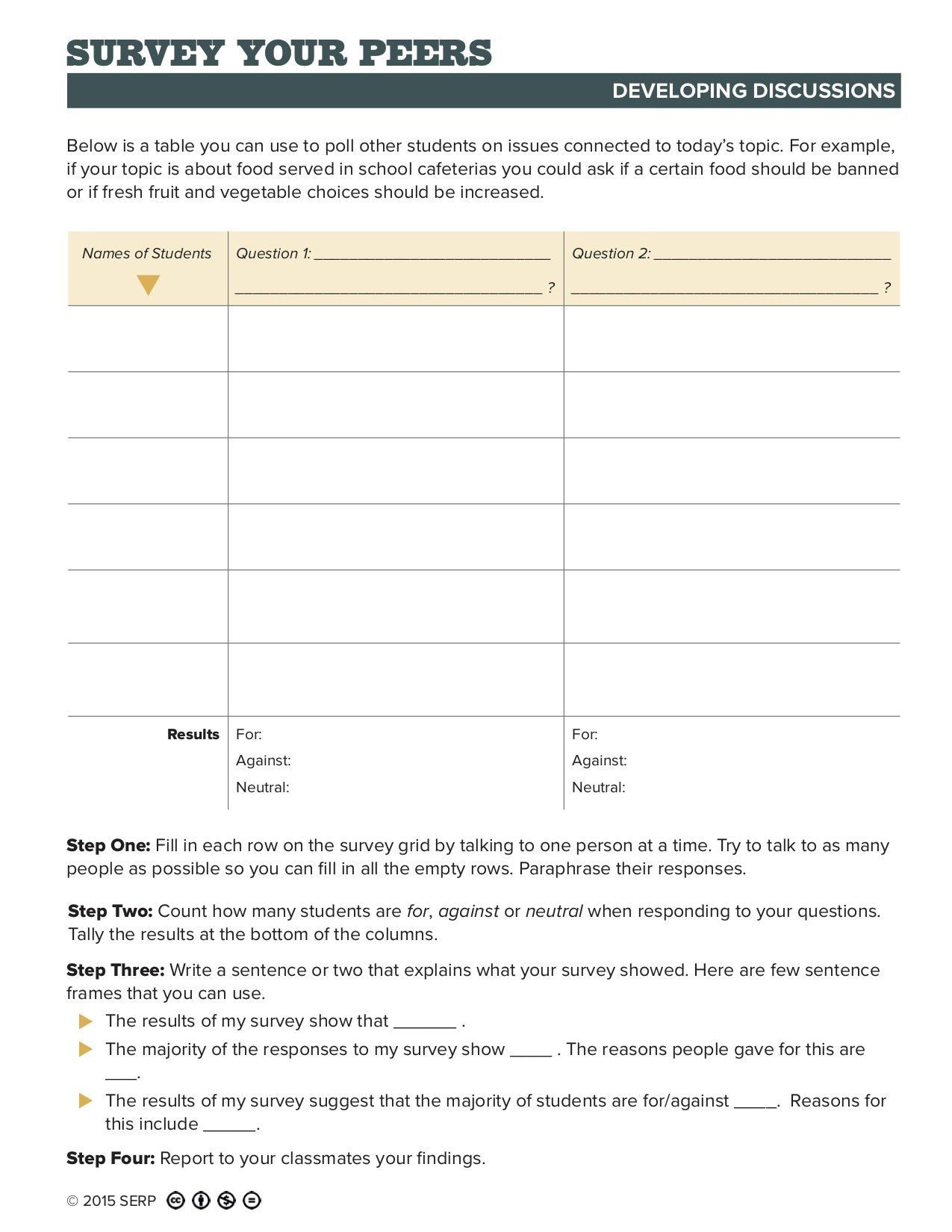 Download Survey Your Peers Survey Your Peers