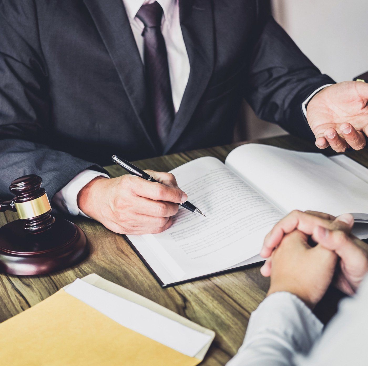 Attorney — Attorney Talking to the Client in Marion, MS