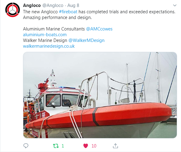 AMC's fire fighting boat