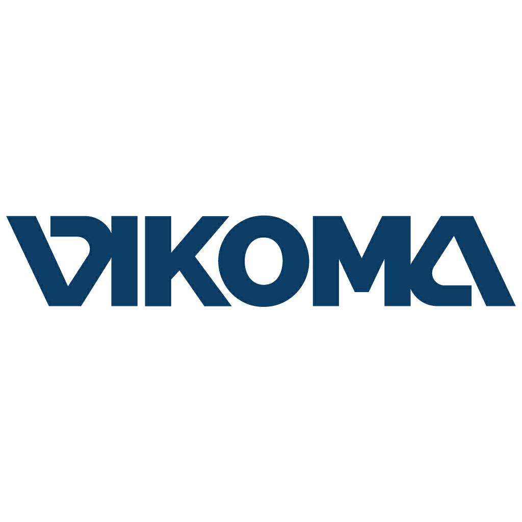 VIKOMA logo in dark blue on a white background