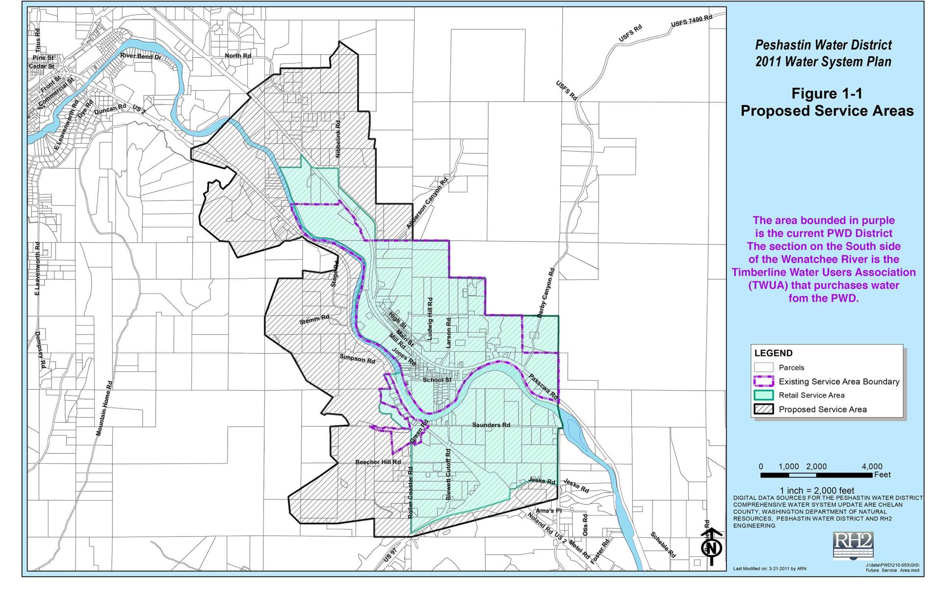 Peshastin Water District Area Map