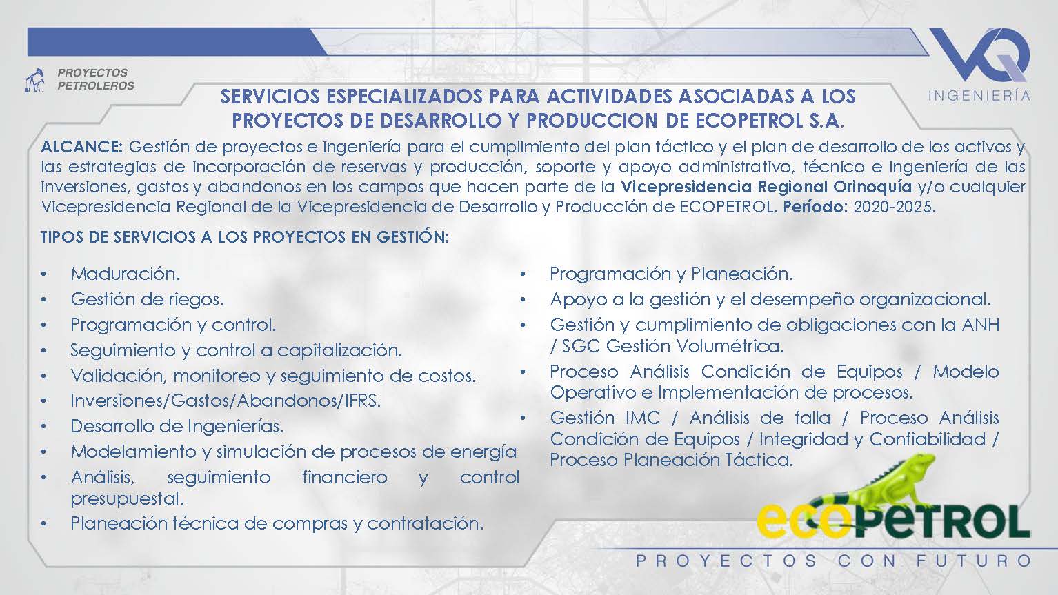 Un trozo de papel que dice ecopetrol