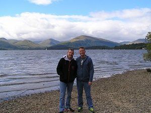 On the shore at Loch Lomond