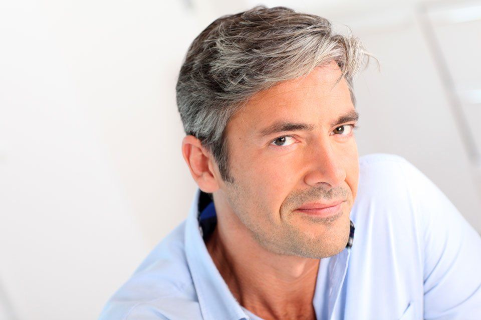 man with grey hair