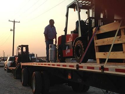 Forklift at the Truck — Equipment Parts in Fort Worth, TX Forklift at the Truck — Equipment Parts in Fort Worth, TX