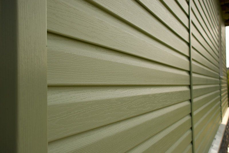 closeup of vinyl siding on a home