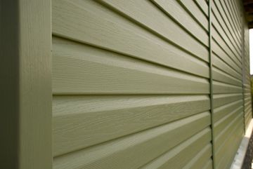 closeup of vinyl siding
