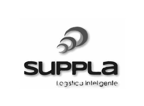 Un logotipo en blanco y negro para Supplya Logistics Intelligente