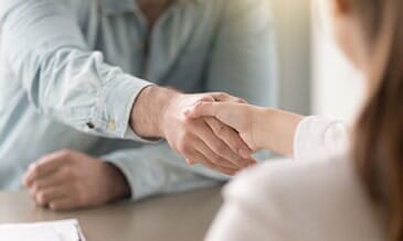 Business Woman and A Customer Hand Shake — Budget Rent-A-Space in Keizer, OR