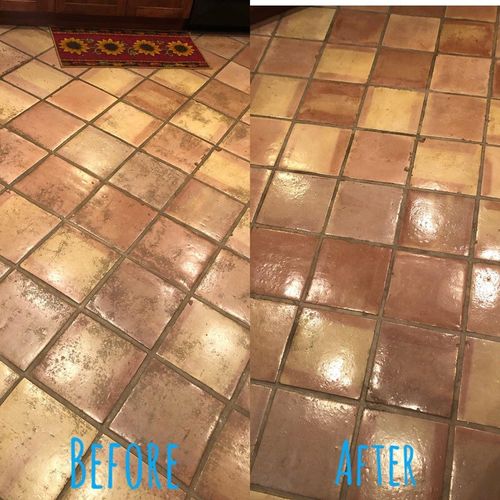 Ceramic Tiles Cleaning — Using Mop to Clean Tiles in Gainesville, FL Ceramic Tiles Cleaning — Using Mop to Clean Tiles in Gainesville, FL