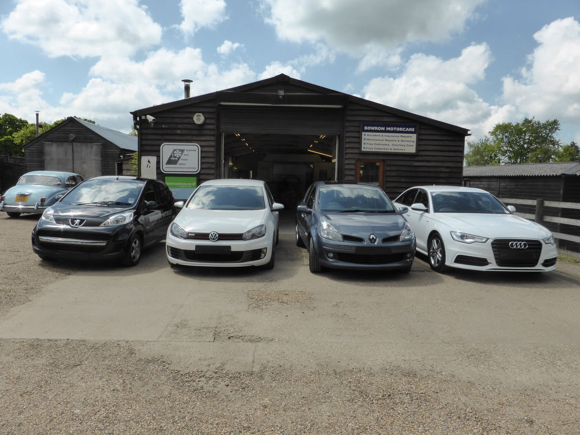 cars parked outside the centre