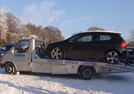 car being recovered