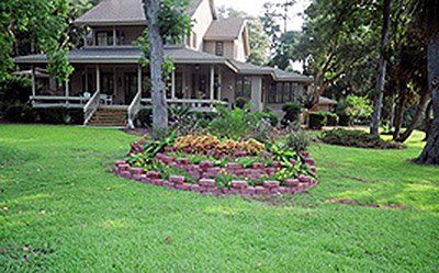 Landscaping Maintenance —Beautiful Purple Flowers Landscape in Savannah, GA Landscaping Maintenance —Beautiful Purple Flowers Landscape in Savannah, GA