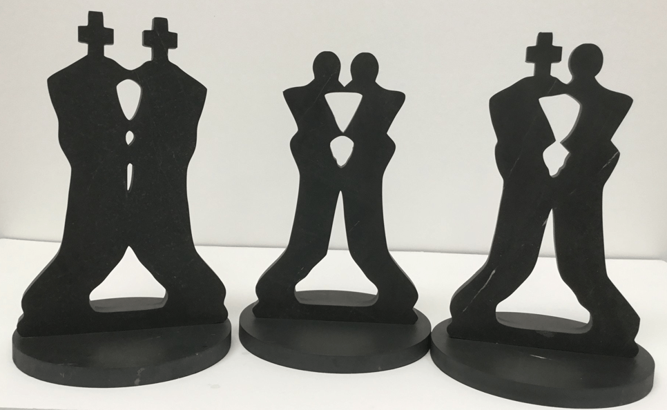 David Booth, granite, sculpture, chess