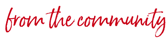 from the community written in cursvie