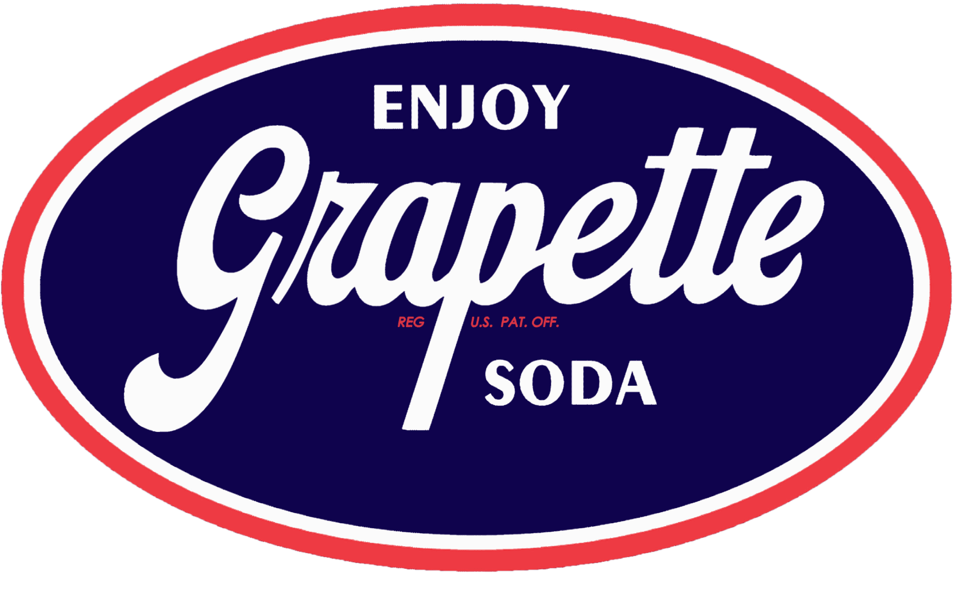 Enjoy Grapette Soda logo of grapette soda