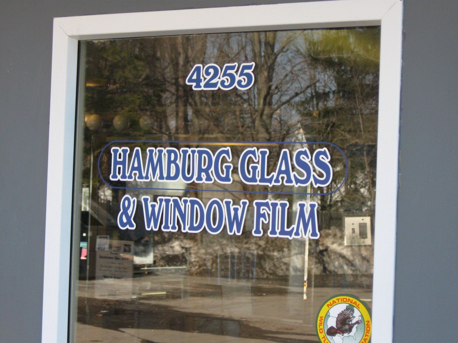 Hamburg Glass & Window Film on a window