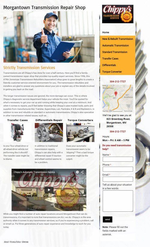 Search-optimized business website