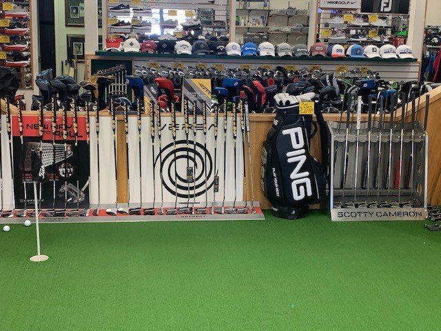 Putters Display and Practice Green