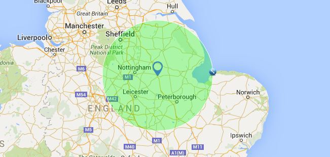 Radius map