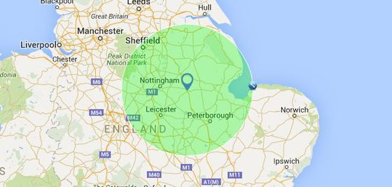 Radius map