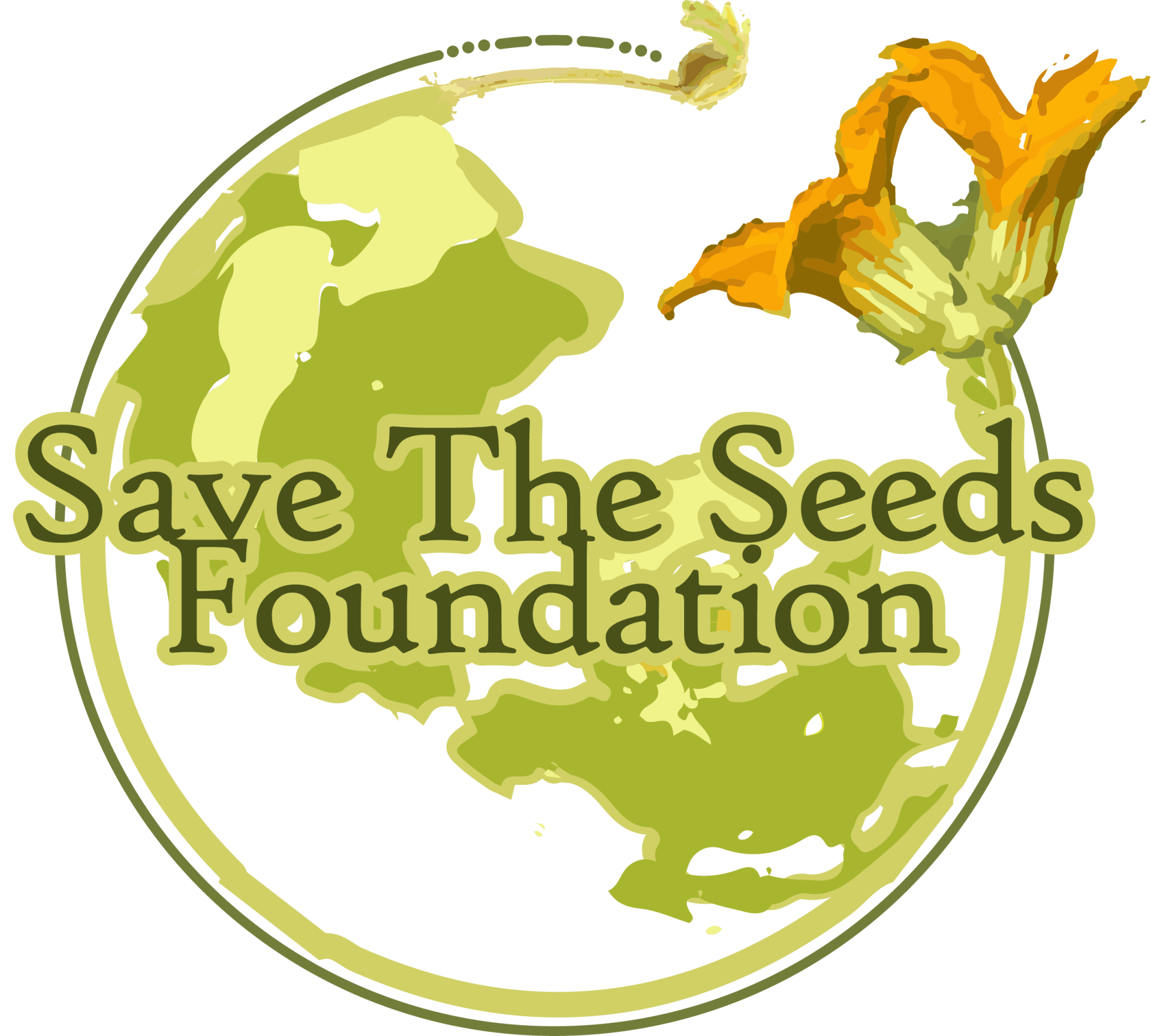 A logo for the save the seeds foundation