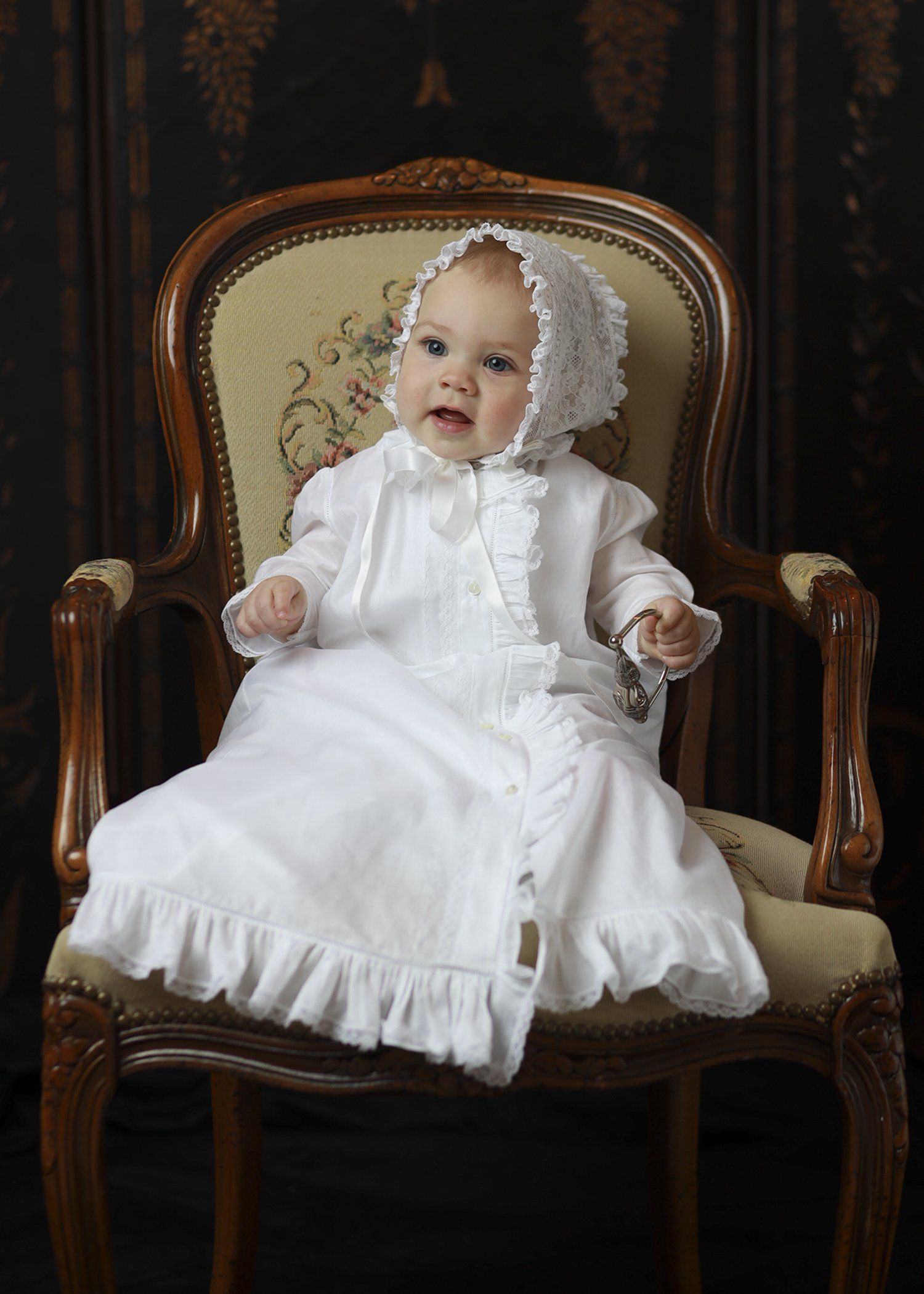 Vintage portrait of baby by Nashville photographer