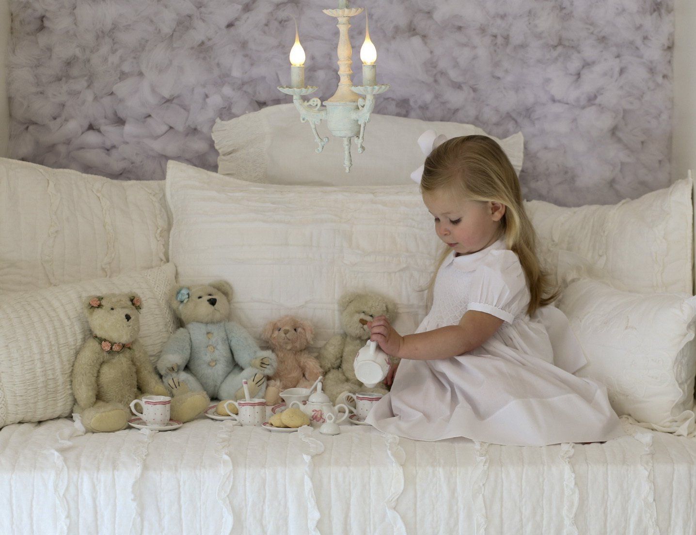 Portrait of girl having a tea party in Nashville