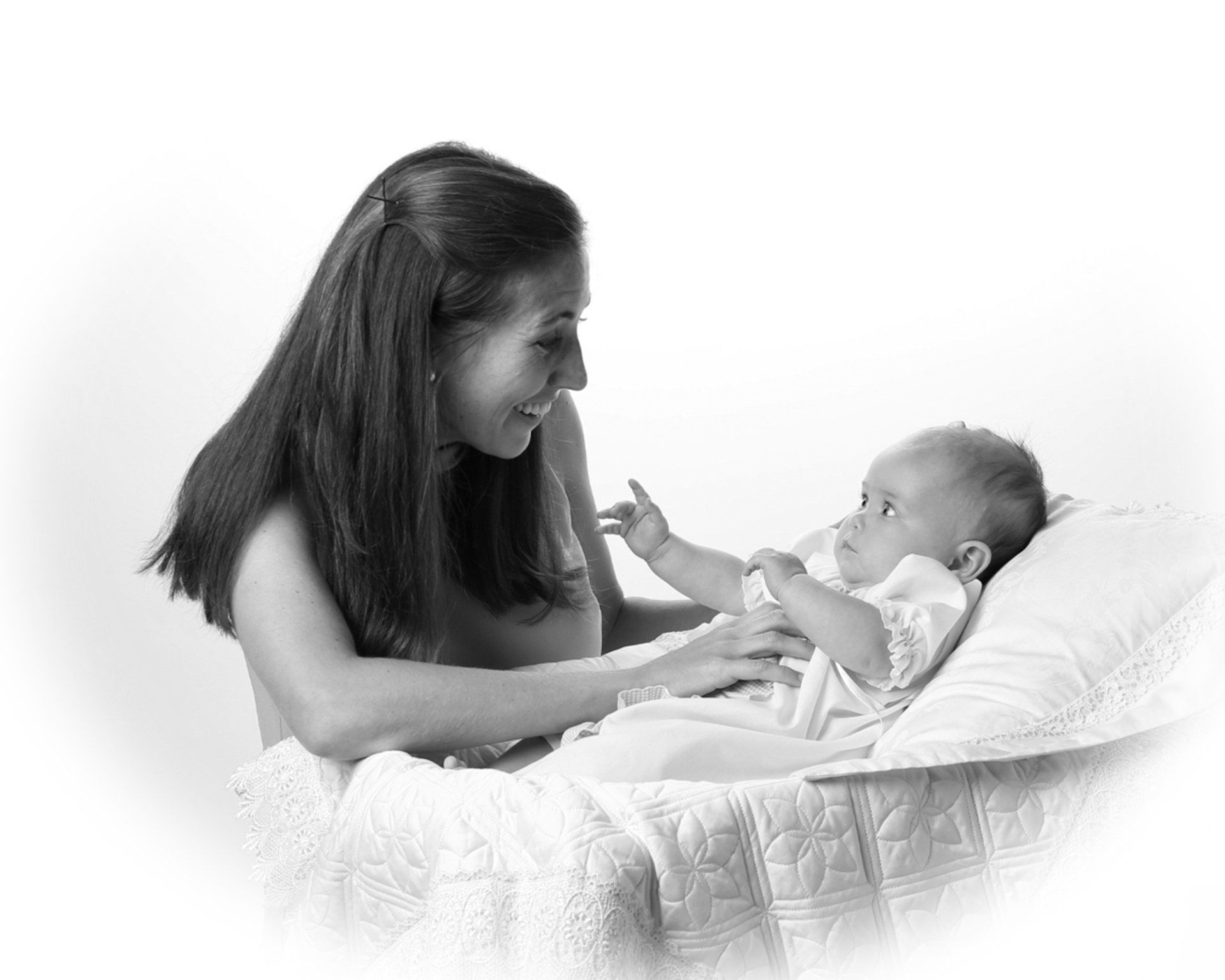 Classic photo of mom and baby