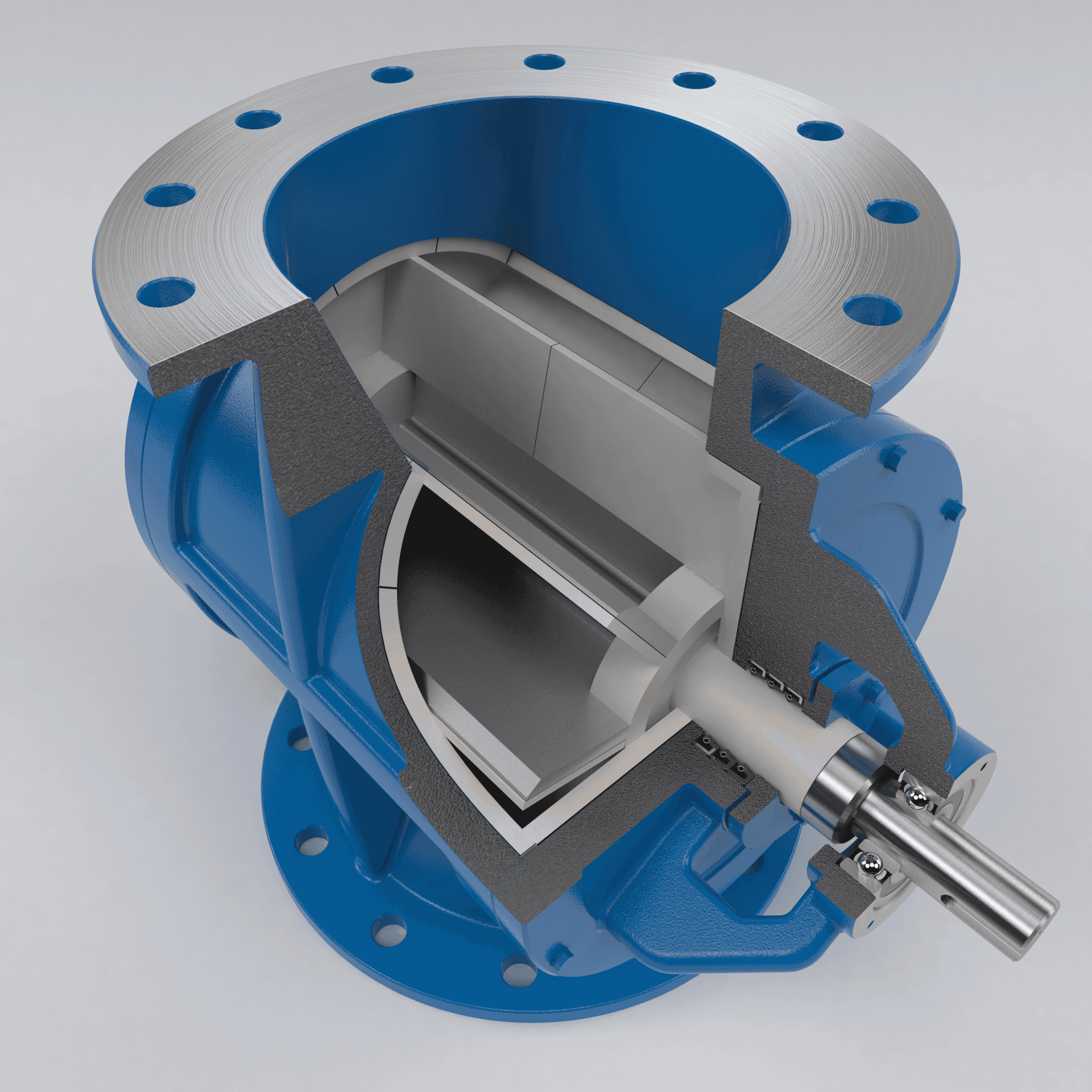 Pic of Resilide(TM) lined rotary valve