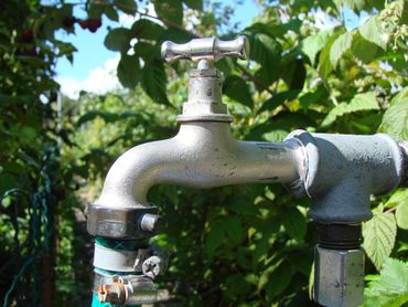 Water pump getting water from a tap