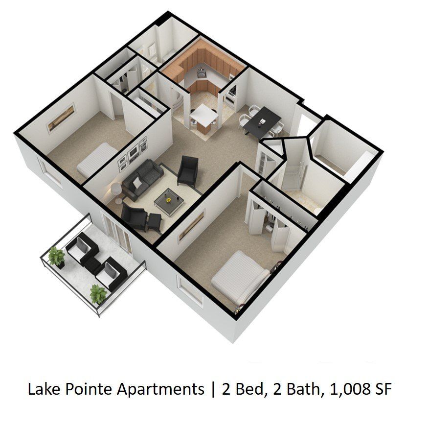 2 Bed Deluxe furnished