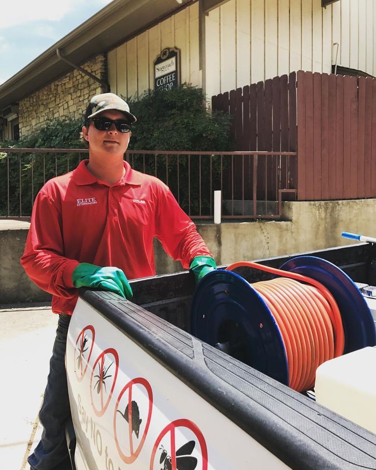 Man Preparing Pest Control Service — Belton, TX — Elite Exterminators