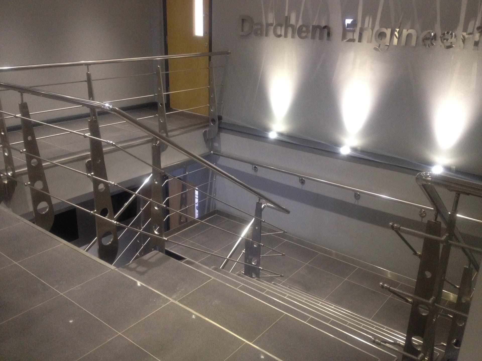 Stainless staircase & tiling