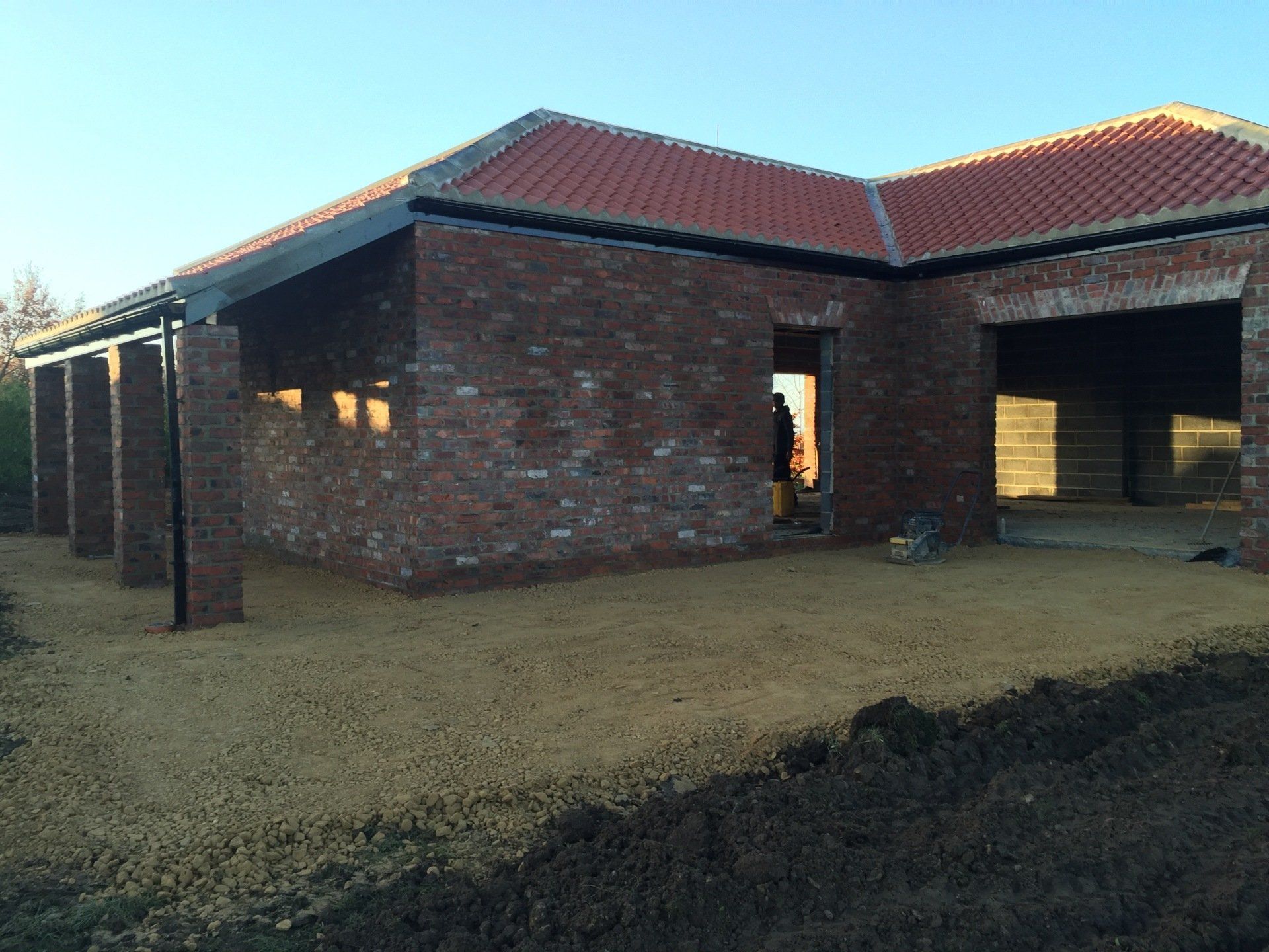 Garage & log store - during