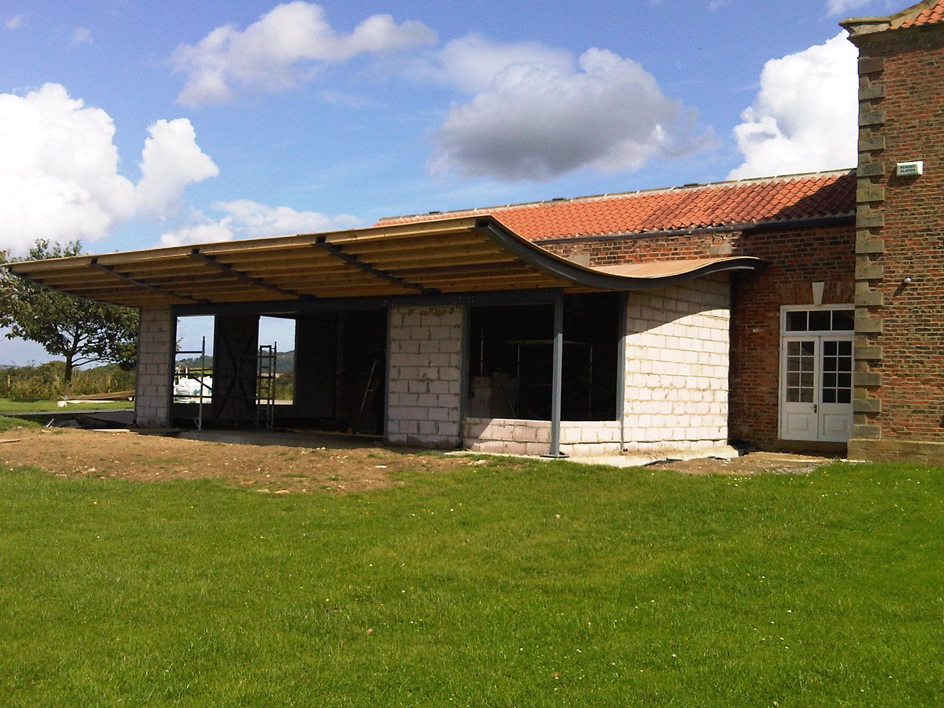 bespoke stone extension - during